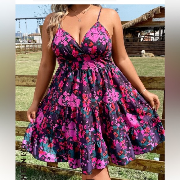 SHEIN VCAY Ruffle Hem Cami Dress - Picture 3 of 4